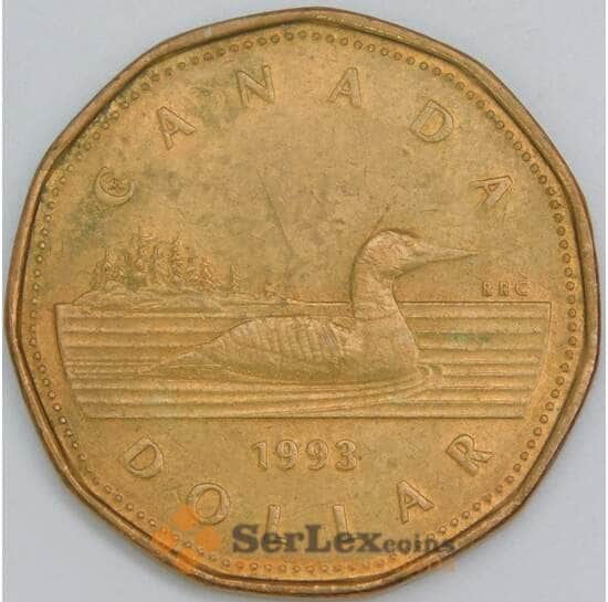 Канада 1 доллар 1993 КМ186 VF арт. 45902