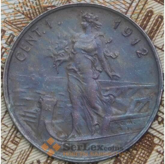 Италия 1 чентезимо 1912 КМ40 XF арт. 41730