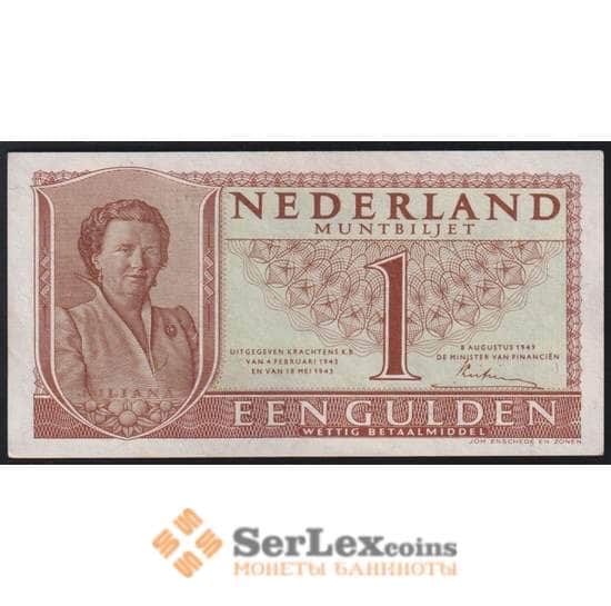 Нидерланды банкнота 1 гульден 1949 Р72 aUNC арт. 42556