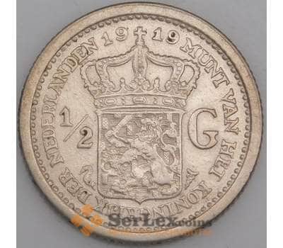 Нидерланды монета 1/2 гульдена 1919 КМ147 XF арт. 46039