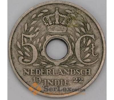 Монета Нидерландская Восточная Индия 5 центов 1922 КМ313 VF арт. 12217