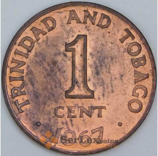 Тринидад и Тобаго 1 цент 1967 КМ1 AU-aUNC арт. 57525