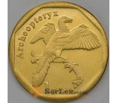 Синт Мартен 1 песо 2019 Динозавры Археоптерикс арт. 30811