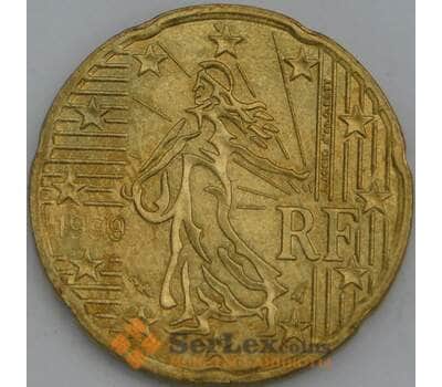 Монета Франция 20 евроцентов 1999 КМ186 XF арт. 39032