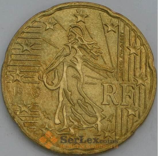 Франция 20 евроцентов 1999 КМ186 XF арт. 39032