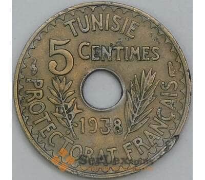 Тунис 5 сантимов 1938 КМ258 VF арт. 55223