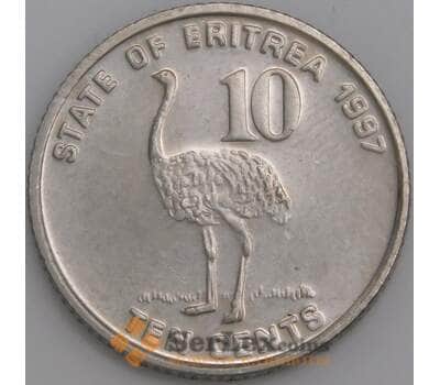 Эритрея монета 10 центов 1991 КМ45 unc Фауна арт. 45553