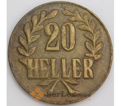 Монета Немецкая Восточная Африка 20 геллеров 1916  КМ15а XF арт. 22673