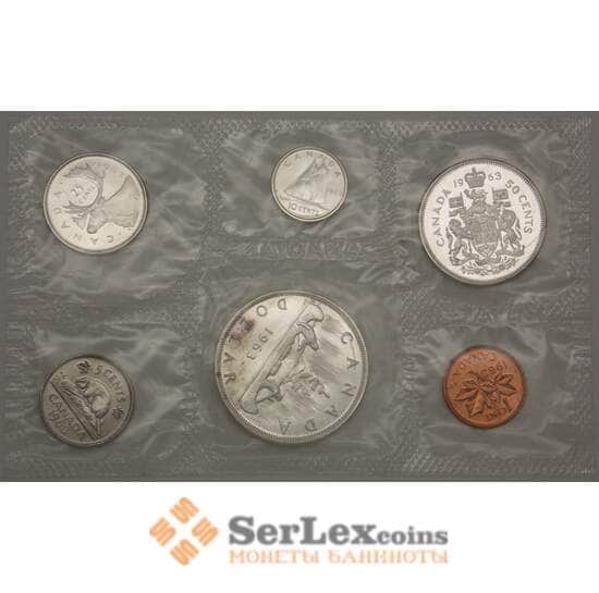 Канада набор 1 цент - 1 доллар (6шт) 1963 Proof  арт. 21691