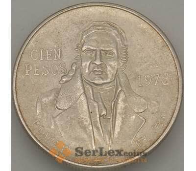 Монета Мексика 100 песо 1978 КМ483.2 UNC Серебро (n17.19) арт. 19034