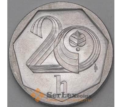 Монета Чехия 20 геллеров 1999 КМ7 UNC арт. 27053