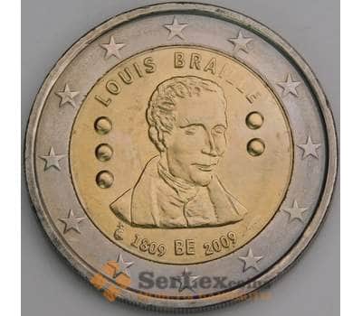 Бельгия монета 2 евро 2009 КМ288 UNC Луи Брайль арт. 46747
