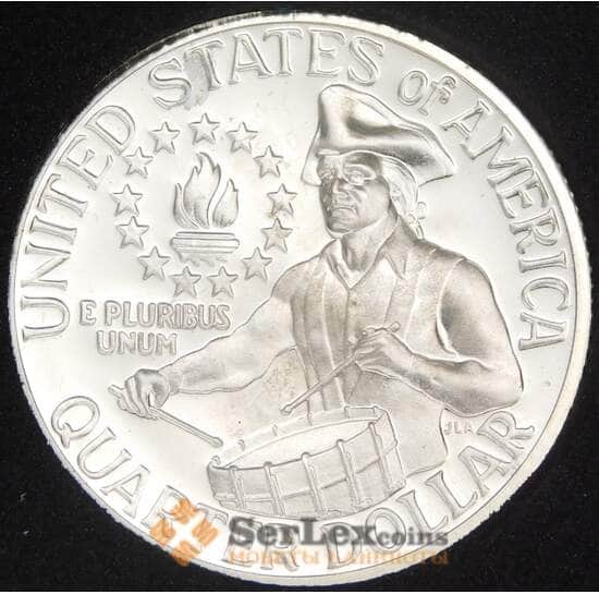 США 25 центов (1/4 доллара) 1976 КМ204а Proof Барабанщик  арт. 53585