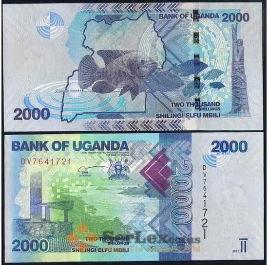 Уганда 2000 шилингов 2021 Р50 UNC арт. 38682