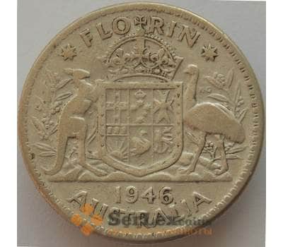Монета Австралия 1 флорин 1946 КМ40a VF Серебро Георг VI (J05.19) арт. 17215