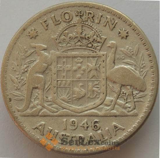 Австралия 1 флорин 1946 КМ40a VF Серебро Георг VI (J05.19) арт. 17215