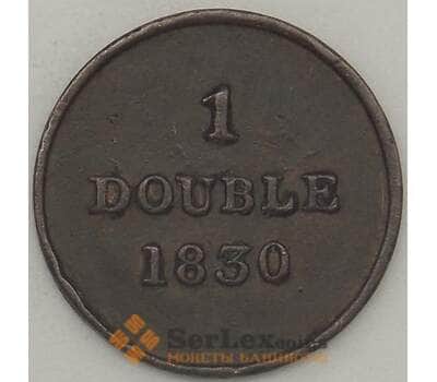 Монета Гернси 1 дубль 1830 КМ1 XF (n17.19) арт. 21126