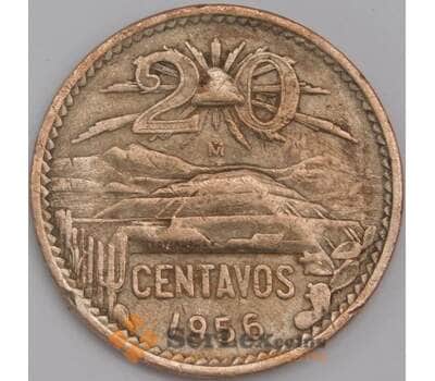 Мексика монета 20 сентаво 1956 КМ440 F  арт. 41940