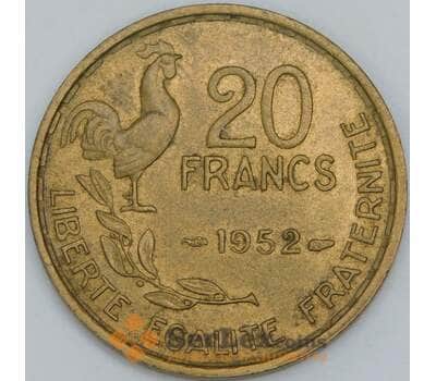 Франция 20 франков 1952 КМ917 AU арт. 56964