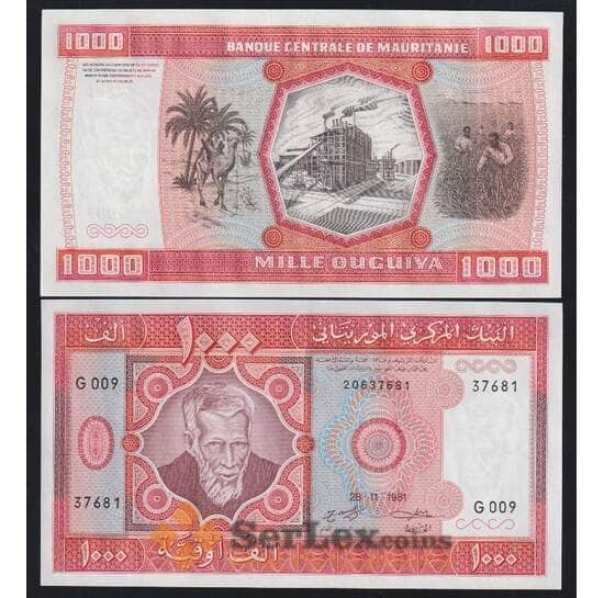 Мавритания 1000 угий 1981 Р3D UNC арт. 51435