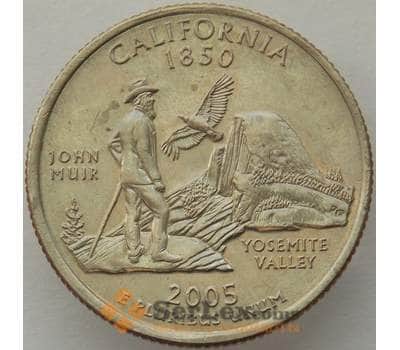Монета США 25 центов 2005 P КМ370 aUNC Калифорния арт. 15439