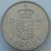 Монета Дания 1 крона 1980 КМ862 AU (J05.19) арт. 16368