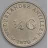 Нидерландские Антиллы 1/4 гульдена 1970 КМ4 XF арт. 39826