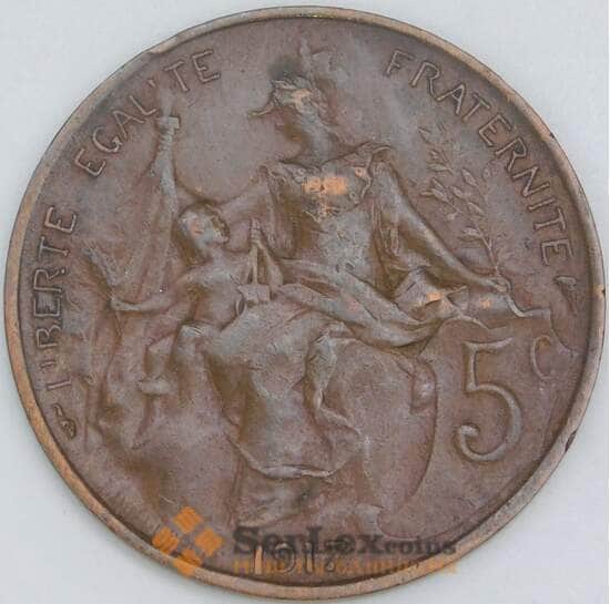 Франция 5 сантимов 1917 КМ842 XF арт. 56703