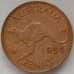 Монета Австралия 1 пенни 1955 КМ56 F Елизавета II Дефект на аверсе (J05.19) арт. 17167