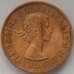 Монета Австралия 1 пенни 1955 КМ56 F Елизавета II Дефект на аверсе (J05.19) арт. 17167