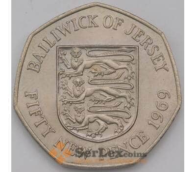 Монета Джерси 50 новых пенсов 1969 КМ34 UNC арт. 38338