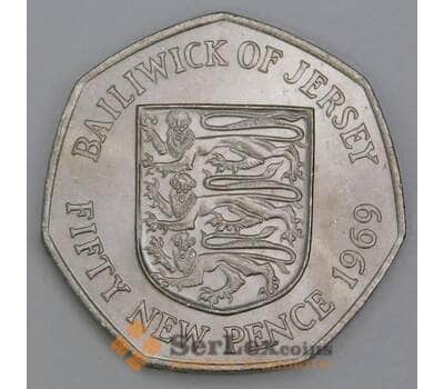 Монета Джерси 50 новых пенсов 1969 КМ34 UNC арт. 38338