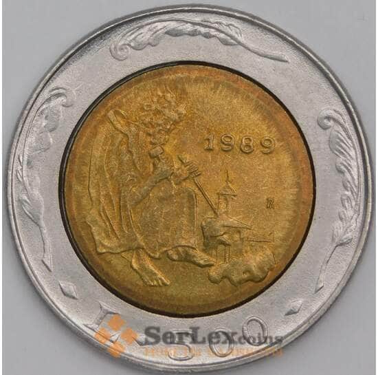 Сан-Марино монета 500 лир 1989 КМ239 aUNC недочет арт. 43921