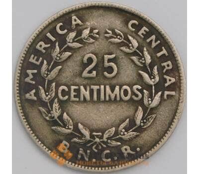 Монета Коста-Рика 25 сентимо 1948 КМ175 VF арт. 38991