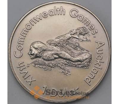 Монета Новая Зеландия 1 доллар 1989 КМ69 Плавание Игры Содружества  арт. 28180