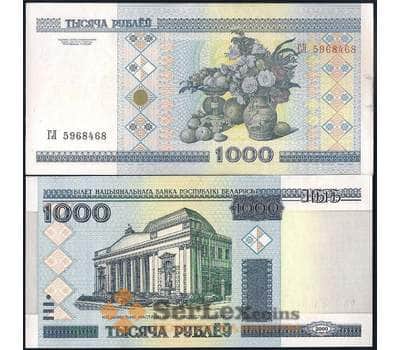 Банкнота Беларусь 1000 рублей 2000 Р28а AU без полосы арт. 28487