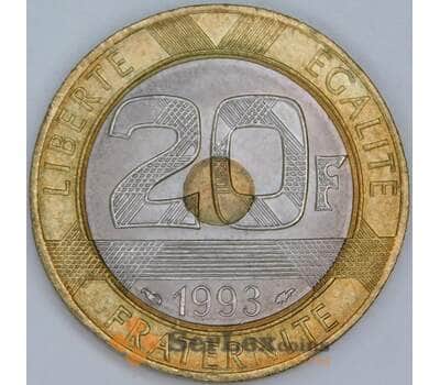Франция 20 Франков 1993 КМ1008 UNC арт. 57324