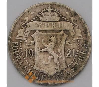 Монета Кипр 4 1/2 пиастра 1921 КМ15 F арт. 38409