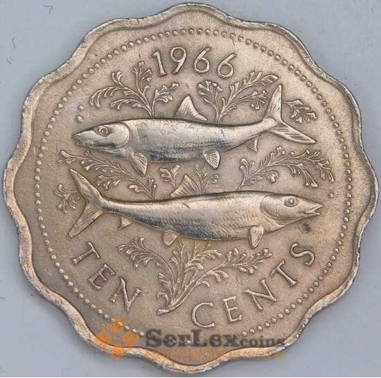 Багамские острова 10 центов 1966 КМ4 VF арт. 57515 Багамские острова 10 центов 1966 КМ4 VF арт. 57515