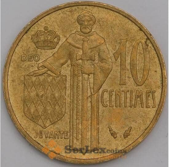 Монако монета 10 сантим 1977 КМ142 AU арт. 43213