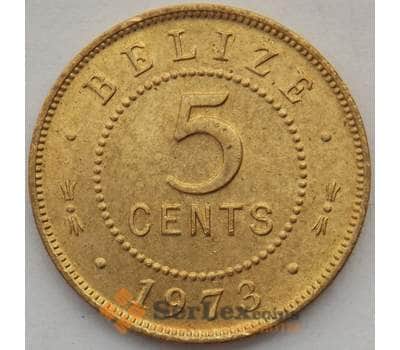 Монета Белиз 5 центов 1973 КМ34 UNC (J05.19) арт. 15673