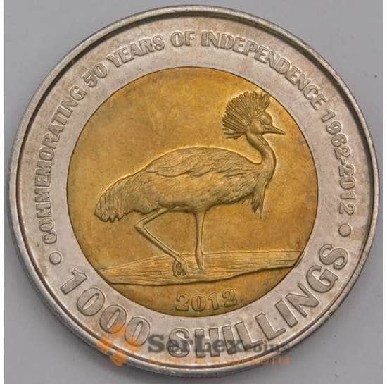 Уганда монета 1000 шиллингов 2012 КМ278 АU  арт. 41424