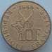 Монета Франция 10 франков 1988 КМ965 aUNC Ролан Гаррос (J05.19) арт. 16387