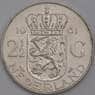 Нидерланды 2 1/2 гульдена 1961 КМ185 AU-aUNC мультилот арт. 40278