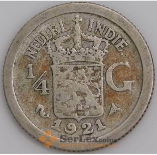 Нидерландская Восточная Индия 1/4 гульдена 1921 КМ312 F арт. 46291