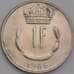 Монета Люксембург 1 франк 1966 КМ55 UNC арт. 39315