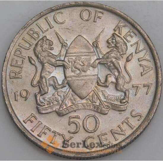 Кения монета 50 центов 1977 КМ13 UNC арт. 45524