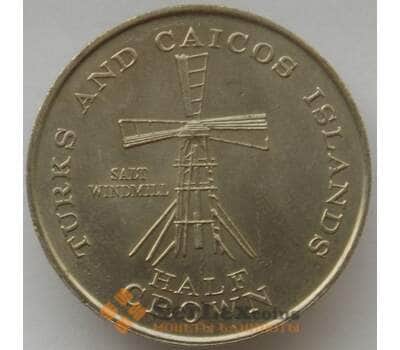 Монета Теркс и Кайкос острова 1/2 кроны 1981 aUNC  арт. 14244