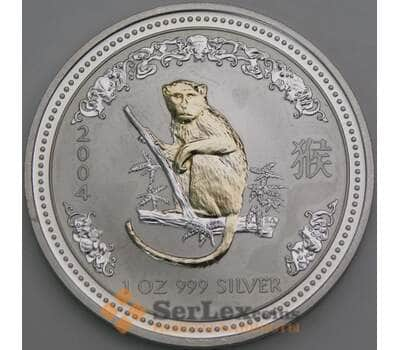 Австралия 1 доллар 2004 КМ674а Proof Год Обезьяны позолота арт. 50798