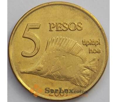 Остров Пасхи 5 песо 2007 UNC (J05.19) арт. 16999